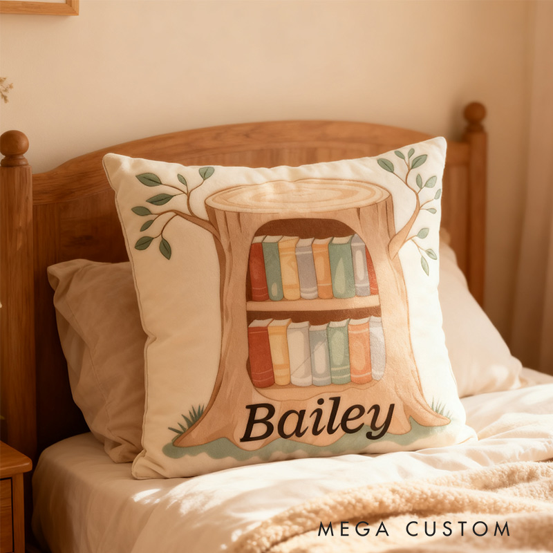 Personalized Storytime Tree Pillow Graphic 3D Print Pillow for Reading Lovers