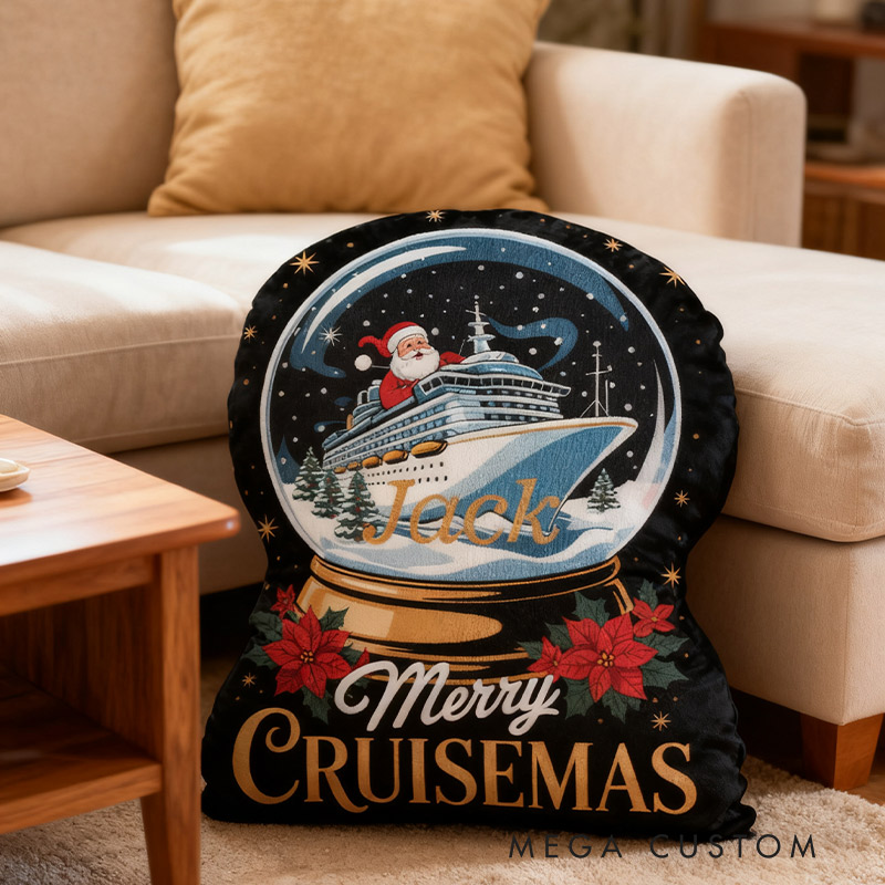 Personalized Cruise Christmas Pillow Graphic 3D Print Pillow for Travel Lovers