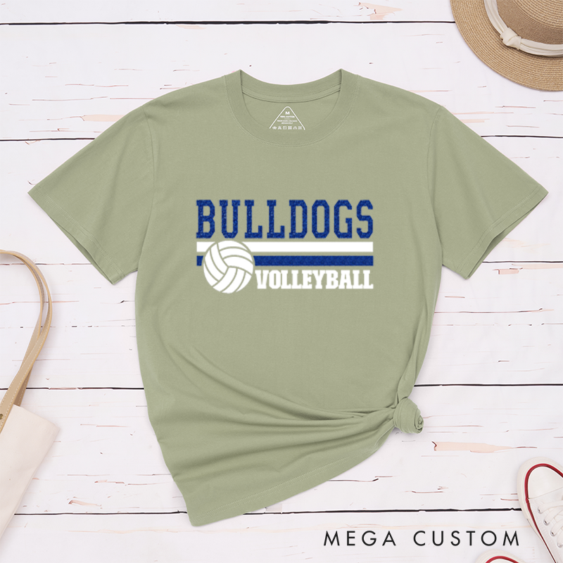 Personalized Volleyball T-Shirts Featuring Your Team Name on the Front