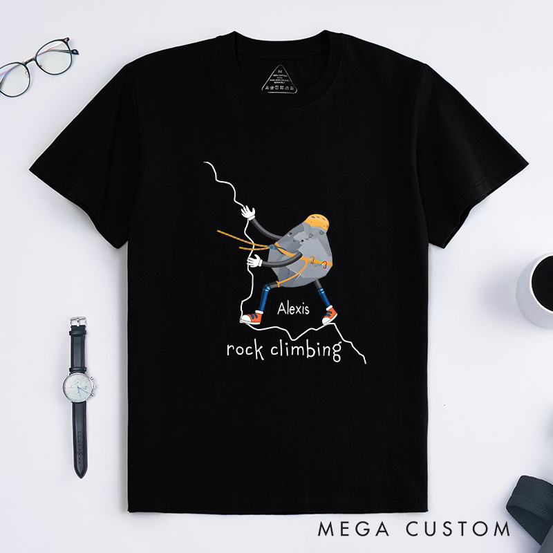 Personalized Rock Climbing Shirt Present for Boulderer Lead Climb Shirt Vintage Mountaineering Bouldering Tee Sport Climber Gift