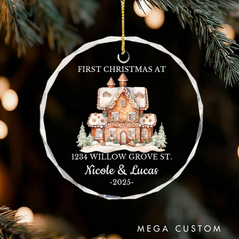 Personalized First Christmas At New Home Ornament New Home Gifts New Home Ornament Housewarming Gifts Unique Christmas Gifts for Couples