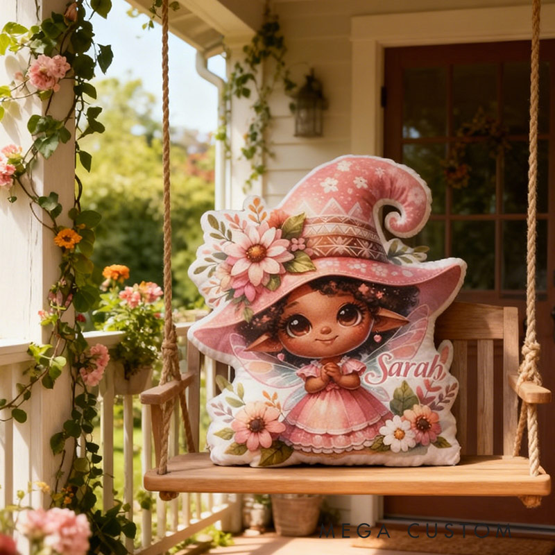 Personalized  Enchanted Fairy Garden Pillow for Kids with Custom Name Graphic 3D Print Pillow for Gardening Lovers