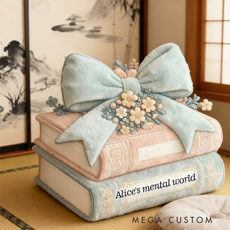 Personalized Storybook Dreams Flat Pillow Graphic 3D Print Gift for Reading Lovers