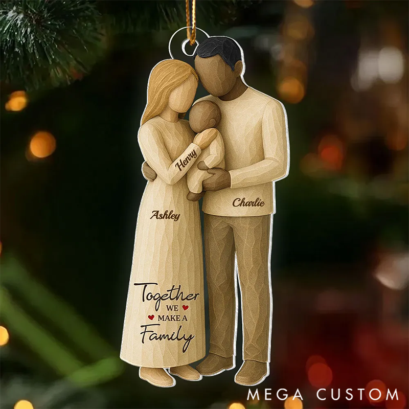 Personalized Family Love With Baby Ornaments Heartwarming Christmas Gift For Baby, For Couple, For Family