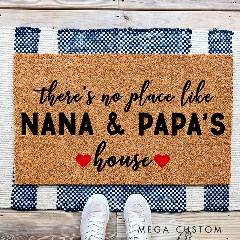 Personalized Welcome Doormat Custom Coir Mat With Grandparent Names Indoor Outdoor Rug Perfect Housewarming New Home Gift 
