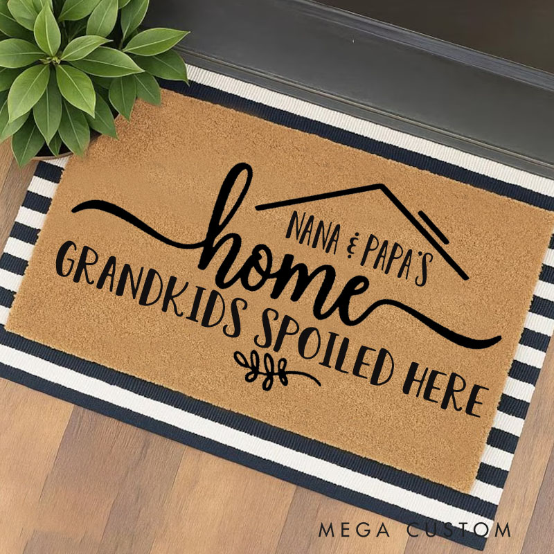 Personalized Grandparents Door Mat Personalized Grandparents Gift Custom Doormat Grandparents Doormat New Home Gift Front Door Mat