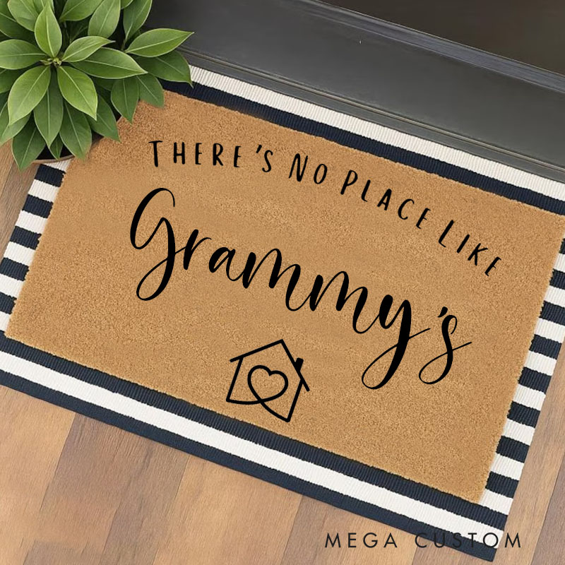 Personalized Grammy’s Doormat There's No Place Like Nonna Custom Welcome Mat Nona Housewarming Grandma New House Gift Grandparent Gifts