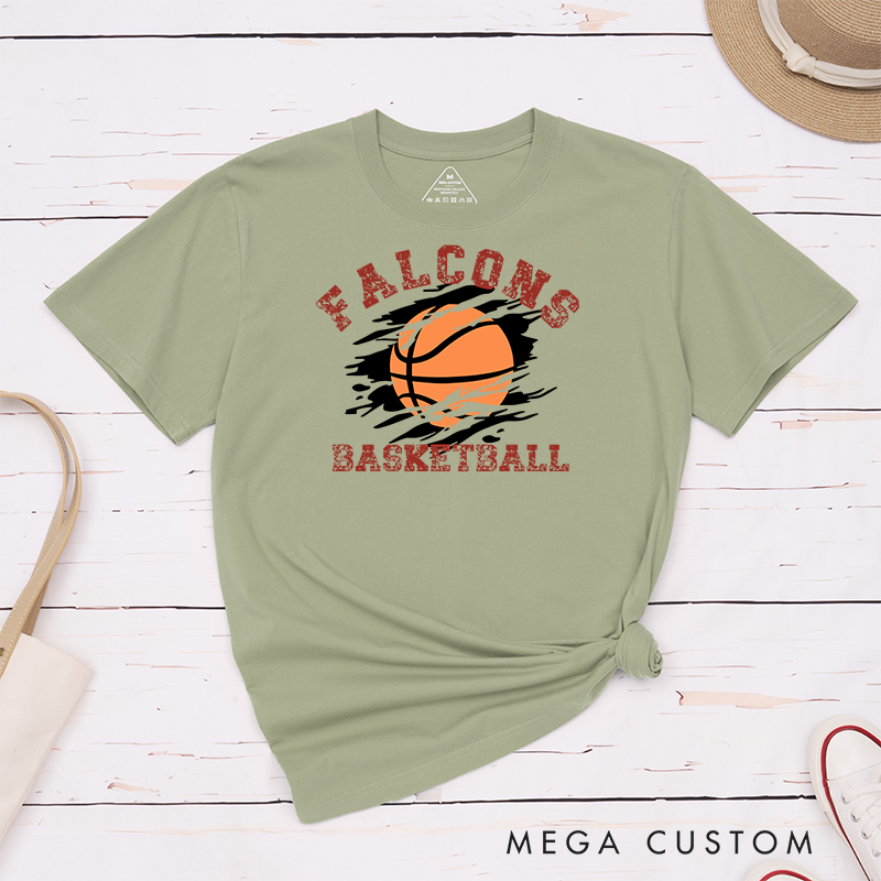 Personalized Basketball T-Shirt with Custom Team Name Player Number and Bold Graphic Design