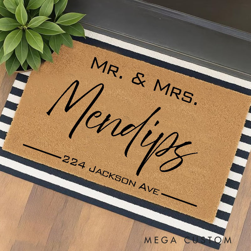 Personalized Mr & Mrs Doormat Wedding Season Customised Doormat Wedding Gift Couples Gift Personalised Wedding Gift
