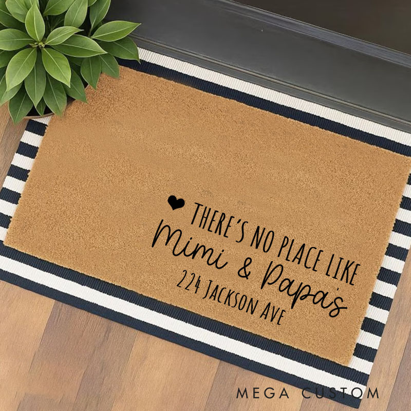Personalized Mimi & Papa Doormat Cozy Personalized Welcome Mat for Grandparents’ Home Custom Home Decor Personalized Doormat Custom Rug