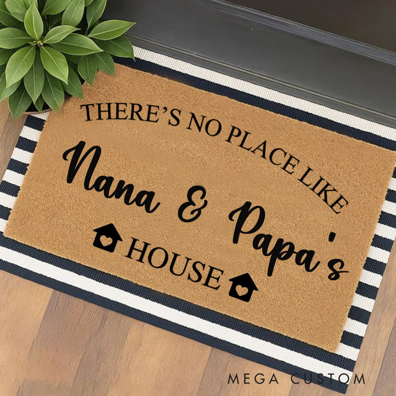 Personalized Nana And Papa House Doormat Welcome Doormat Custom Housewarming Gift