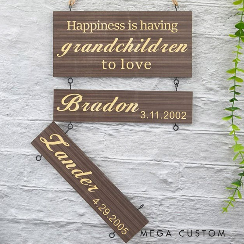 [Copy]Personalized Mini Windmill Theme Wooden Name Plate Housewarming Gift Family Gift