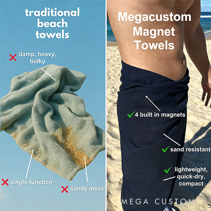 Personalized Basketball Magnetic Beach Towel with Custom Name for Basketball Enthusiasts and Outdoor Lovers