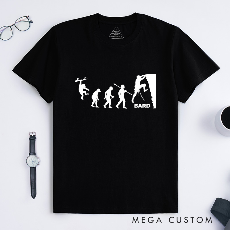 Personalized Evolution of Rock Climbing T-Shirt Climber T-Shirt Adventure Outdoor Mountain Climber Gift