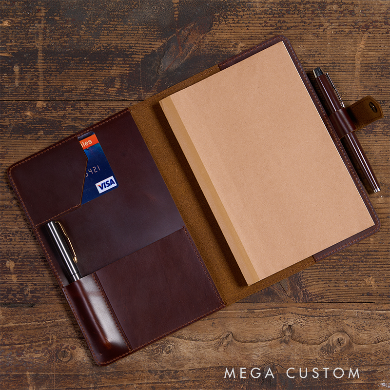 Personalized Leather Notebook Custom Leather Journal Personalised Leather Notebook Initial Notebook Gifts
