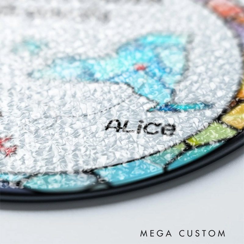 Personalized Long Distance Friendship Stained Glass Suncatcher Two Countries Ornament for Traveling Lovers 