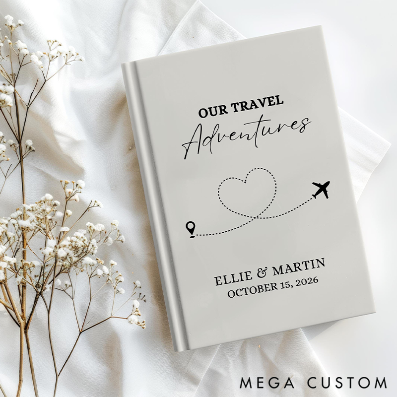Personalized A5 Travel Notebook New Adventure Journal Camping Bucket List Custom Book World Travel Journal Travel Lover Gift for Couple Valentines Gift