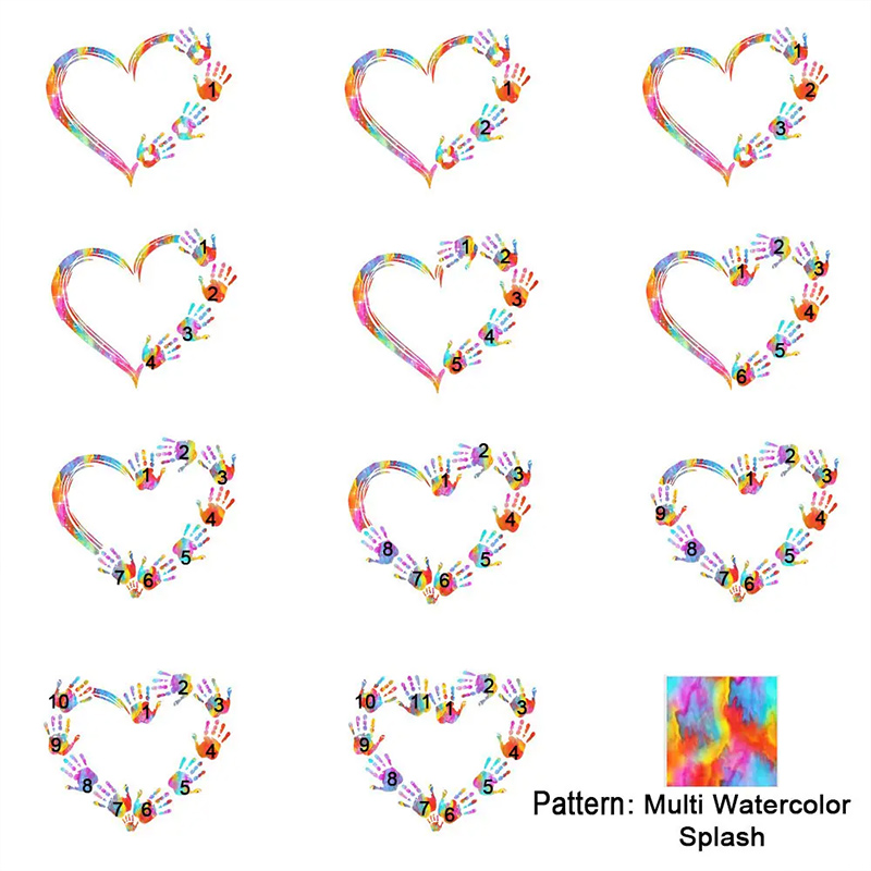 Personalized Colorful Heart Hand Print Shirt Custom Mom Grandma Shirt Grandma Heart And Hand Print Shirt Birthday Mother's Day Gift for Mom Grandma