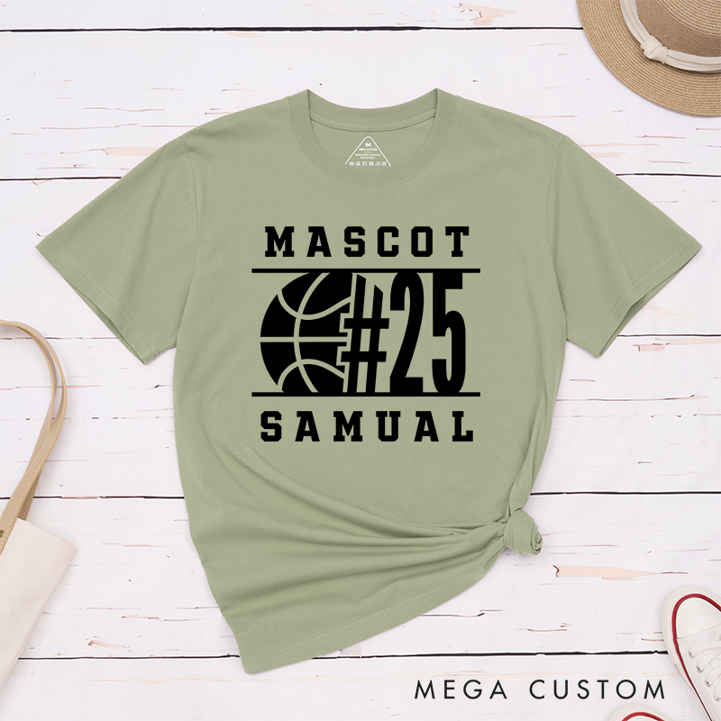Personalized Basketball T-Shirt Design Featuring Player Number and Bold Basketball Graphic for Sports Fans