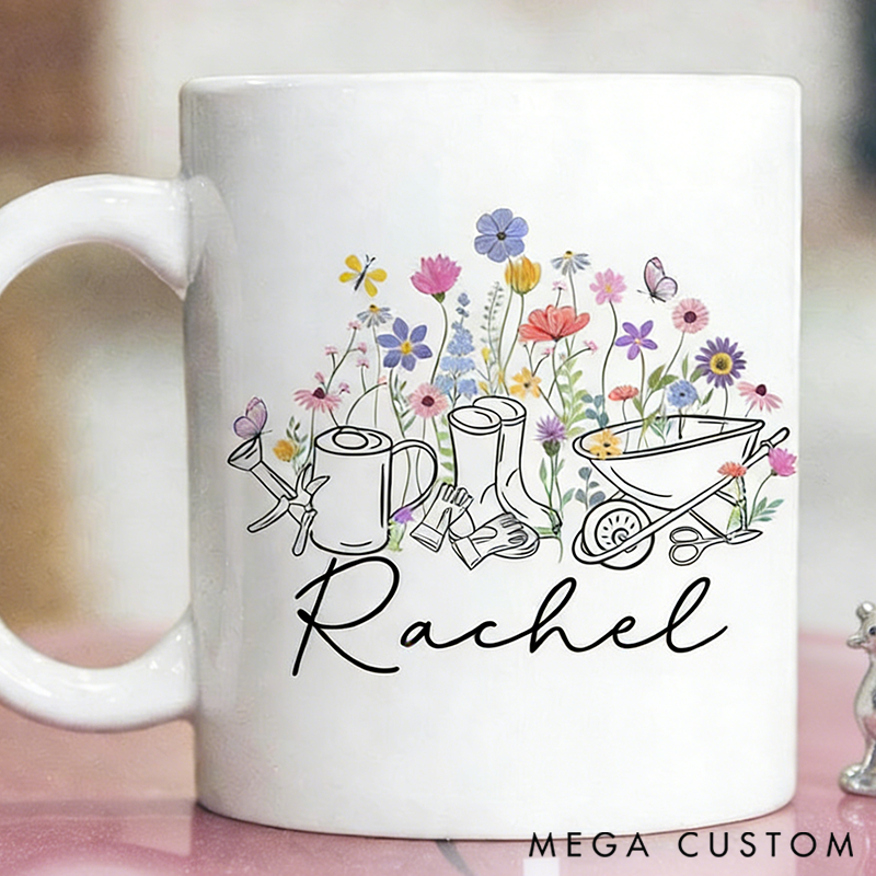 Personalized Gardener Gift Custom Name Gardener Mug Gift for Garden Mom Gardening Lover Gift Plantaholic Gift Mug
