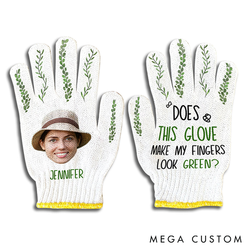 Personalized Does This Glove Make My Fingers Look Green Garden Gloves Flower Work Gloves Garden Gloves for Women Gardening Protective Gloves Outside Gloves Gardening Lovers Gift