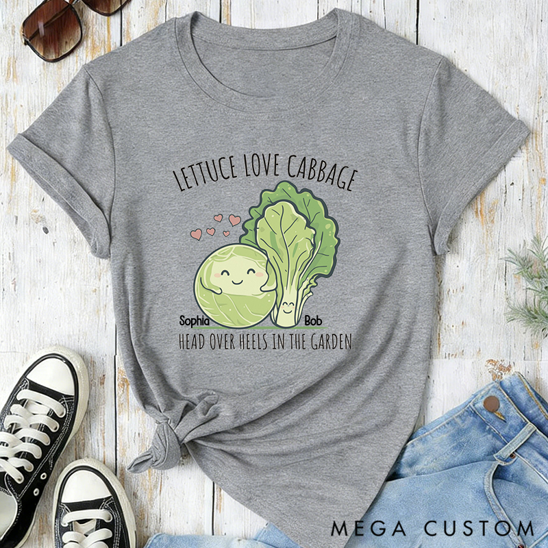 Personalized Lettuce Love Cabbage Gardening Classic T-shirts Cute Valentine Gardening Lover Gift