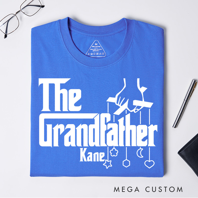 Personalized The Grandfather T-Shirt Gift for Grandpa Paternity Shirt Fathers Day Gift Baby Announcement Shirt Grandpa to Be Pregnancy T Shirt