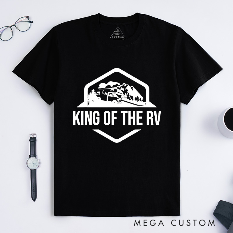 Personalized King of the Rv T-Shirt Funny Camping Shirt Rv Road Trip Gift Outdoor Camping Adventure