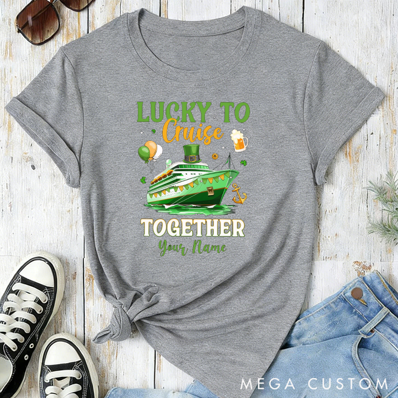 Personalized Cruising Together Classic T-shirts for St Patricks Day Saint Patricks Cruise Shirt St Pattys Day Cruise Gift Cruise Lover Gift