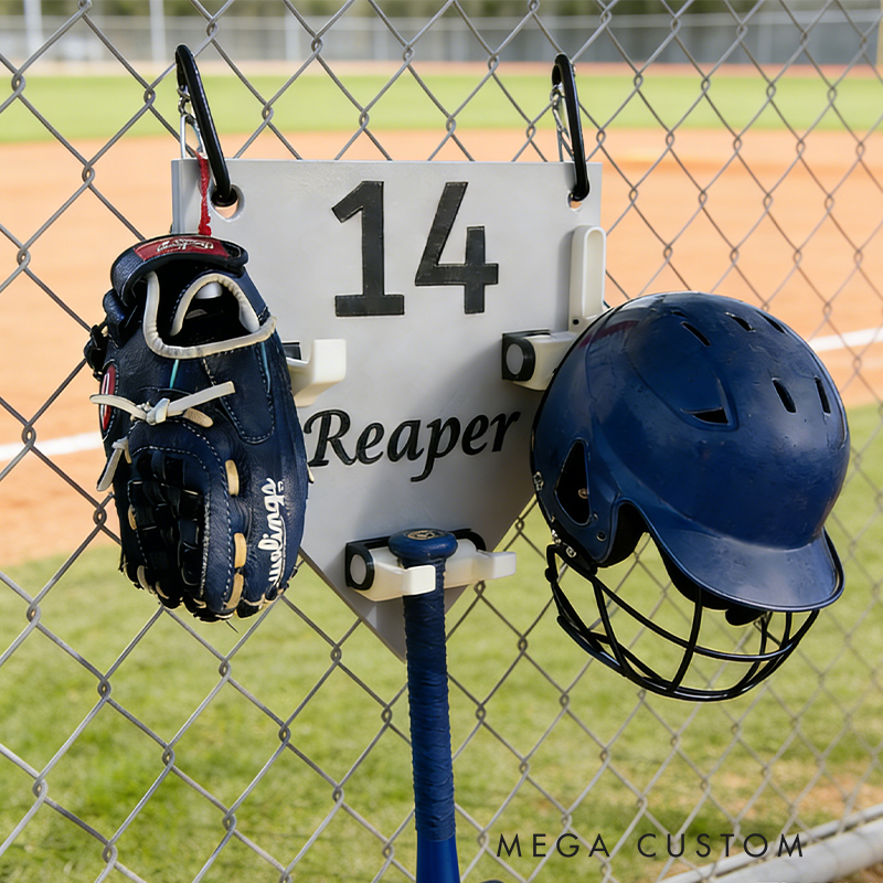 Personalized 3D Printed Dugout Organizer for Baseball and Softball Players   