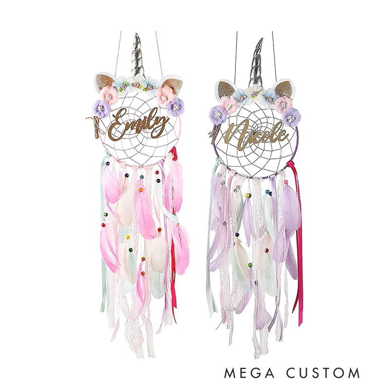 Personalized Dream Horse Dreamcatcher Custom Name Handmade Gift for Kids & Babies
