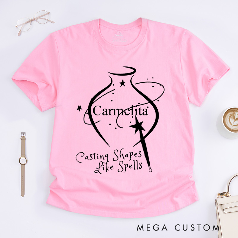 Personalized Casting Shapes Like Spells Classic T-Shirts Wizard Pottery Shirt Pottery Shirt Customized Name Shirt Gift for Pottery Lover
