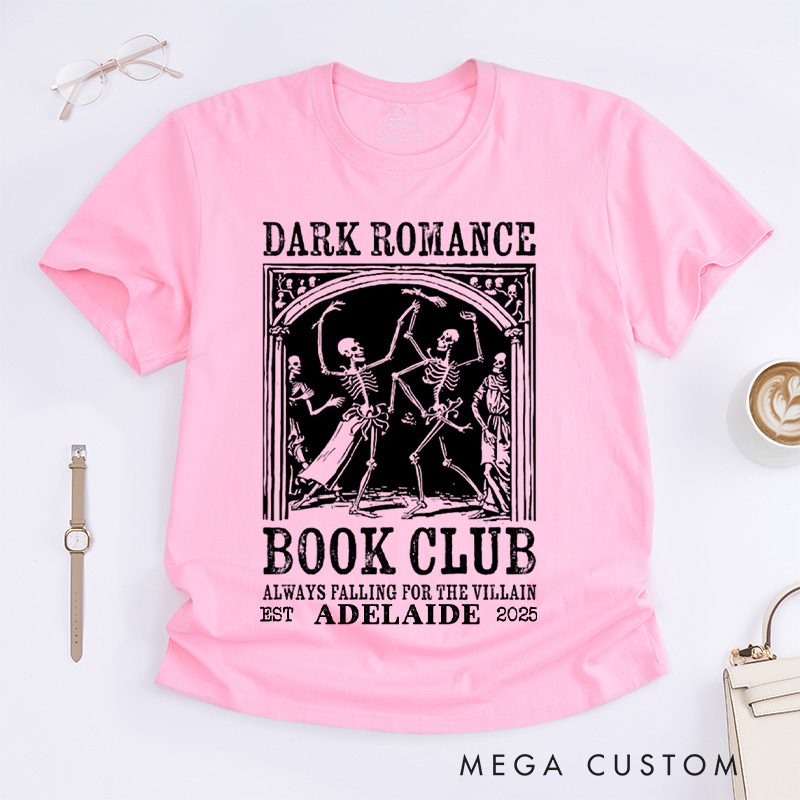 Personalized Dark Romance Book Club Classic T-Shirts, Trendy Literature Shirt Romance Book Shirt Dark Academia Tee Book Lover Gift