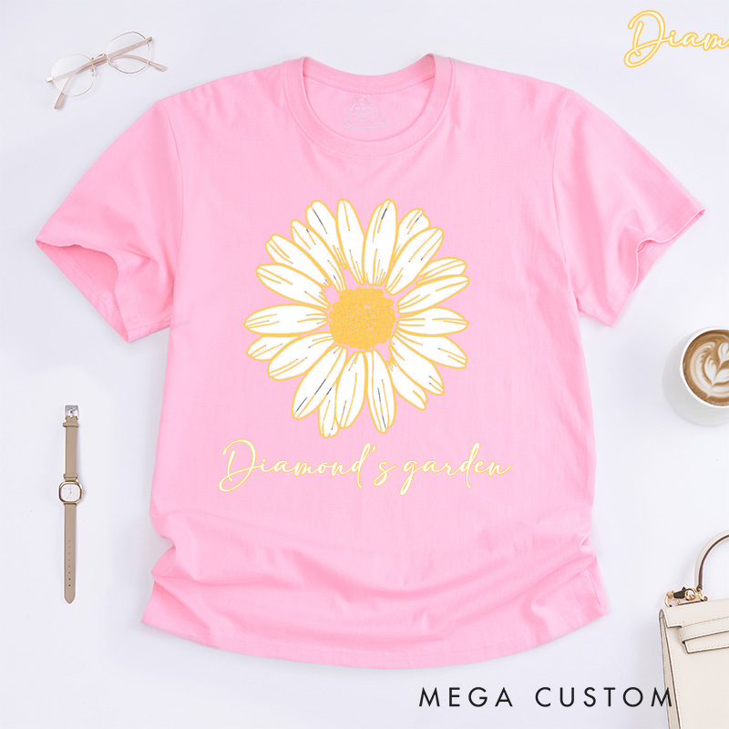Personalized Daisy Classic T-Shirts Wildflower Shirt Floral Shirt Gift Plant Lover Gift Gardening Lover Gift Flower Tee Plant Lover Tee
