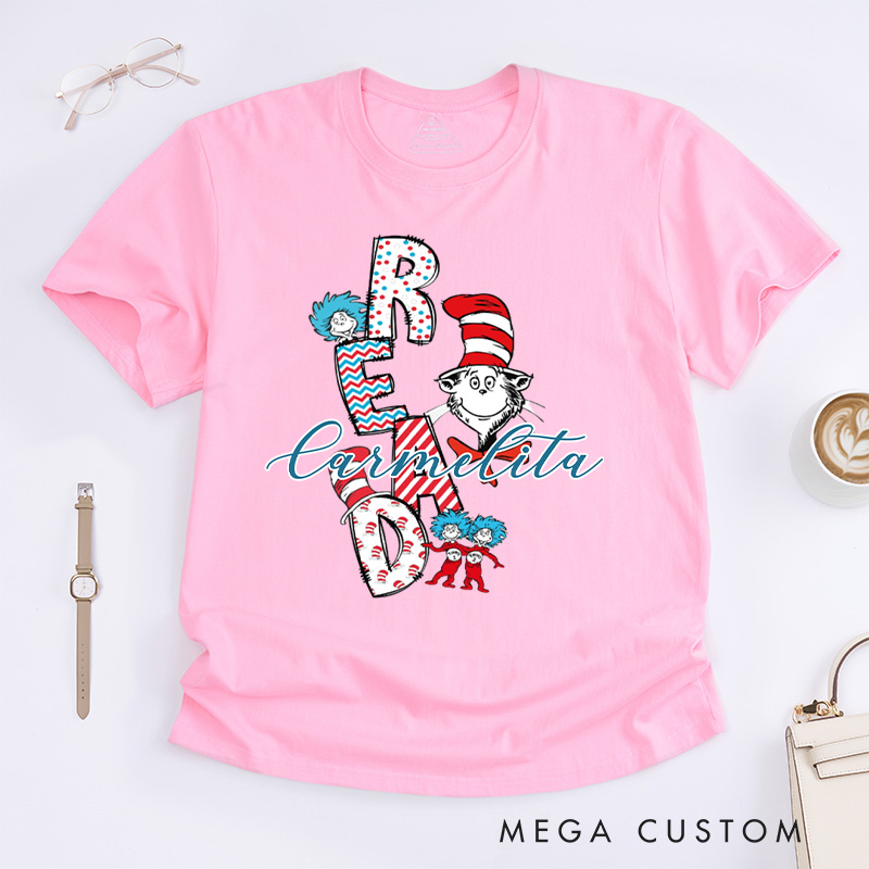Personalized Trendy Read Classic T-Shirts Read Across America Shirt Funny Reading T Shirt Bookish Shirt Book Lover Gift for Reader