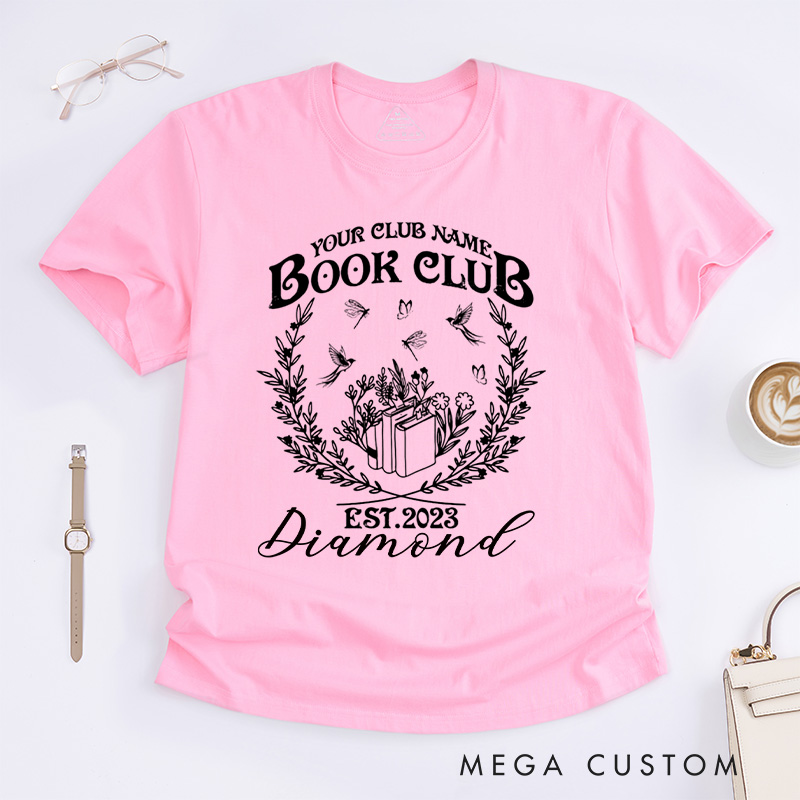 Personalized Book Club Classic T-Shirts Since Reading Club Shirt Bookish Gift Book Lover Gift Book Lover Shirt Name Book Club Tee Book Gift