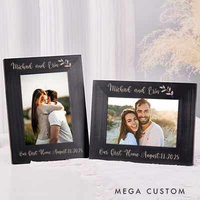 Personalized Engraved Photo Frame Custom Wood Photo Frame Picture Frame Gift Personalised Home Decor Housewarming Gift Our First Home Gifts