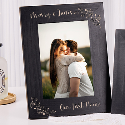 Personalized Wedding Photo Frame Custom Engraved Picture Frame Photo Frame Gift For Couples Wedding Photo Frame Our First Home Gifts