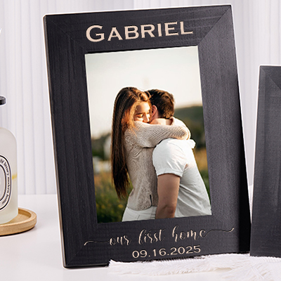 Personalized Engraved Photo Frame Custom Wedding Photo Frame Photo Frame Gift For Couples Our First Home Gifts Housewarming Gift