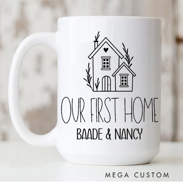 Personalized Mug Custom 15oz Coffee Mug Housewarming Gift New Homeowner Gift Wedding Gift New Home Gift Moving Away Gift First Home for Couple