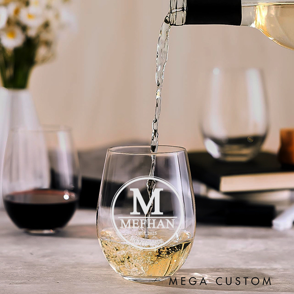 Personalized Stemless Wine Glass Custom 460ml Wine Glass for Housewarming Gift New Home Gift First Home Gift New Homeowner Gifts