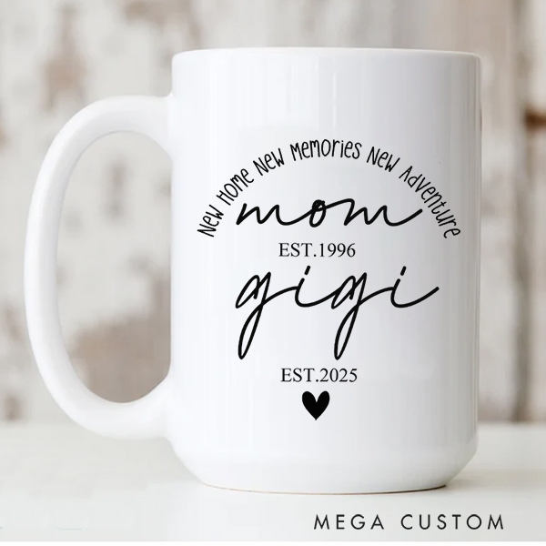 Personalized Grandma Mug New Grandma Mug New Home New Memories New Adventure Mug First Time Nana Gifts Christmas Gift Housewarming Gift New Home Gift