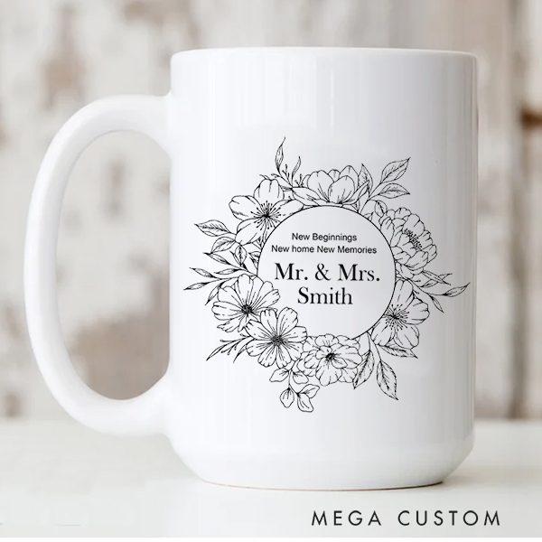 Personalized Mug Custom 11oz Coffee Mug 15oz Coffee Cup Wedding Gift Housewarming Gift New Home Gift for Couple Moving Away Gift  Christmas Gift