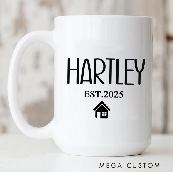 Personalized Mug Custom 11oz Coffee Mug 15oz Coffee Cup Wedding Gift Housewarming Gift New Home Gift for Couple Christmas Gift Moving Away Gift