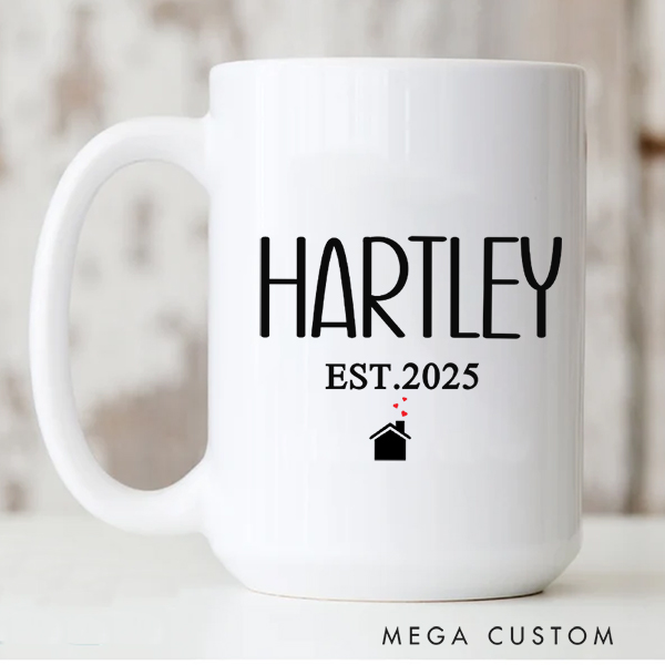 Personalized Mug  Wedding Gift Housewarming Gift Custom 11oz Coffee Mug 15oz Coffee Cup New Home Gift for Couple Christmas Gift Moving Away Gift