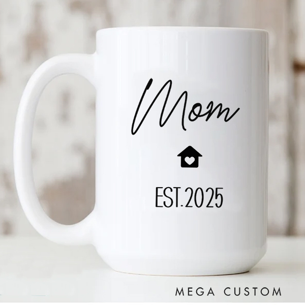 Personalized Mug for Mom Family Gift Custom 11oz Coffee Mug Housewarming Gift Coffee Cup Gift for Mom New Home Gift Mom Gift Christmas Gift for Mom
