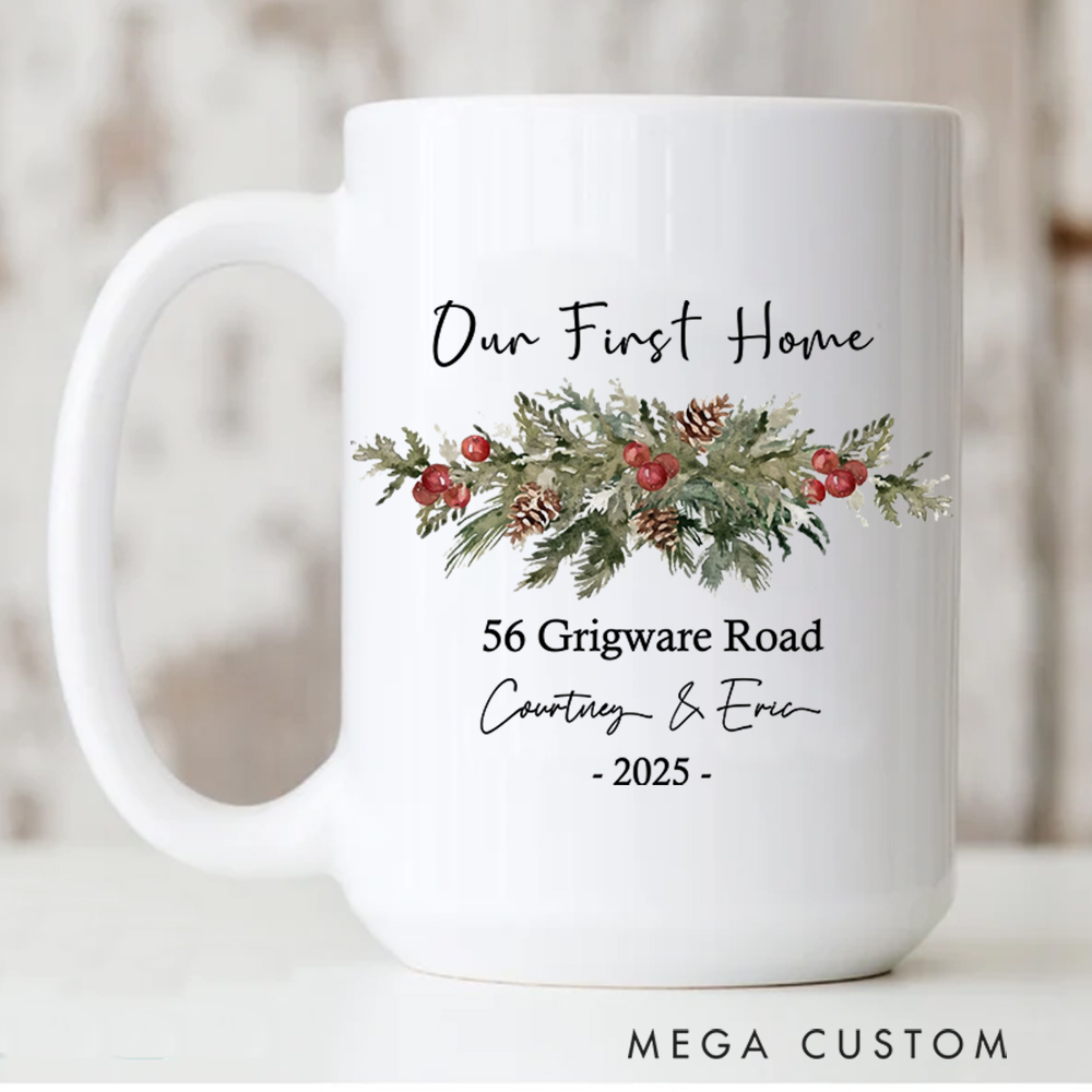 Personalized Christmas Coffee Mug Custom Holiday Coffee Mug Christmas Gift Christmas Stocking Stuffer Christmas Decor and Tree Mug Housewarming Gifts