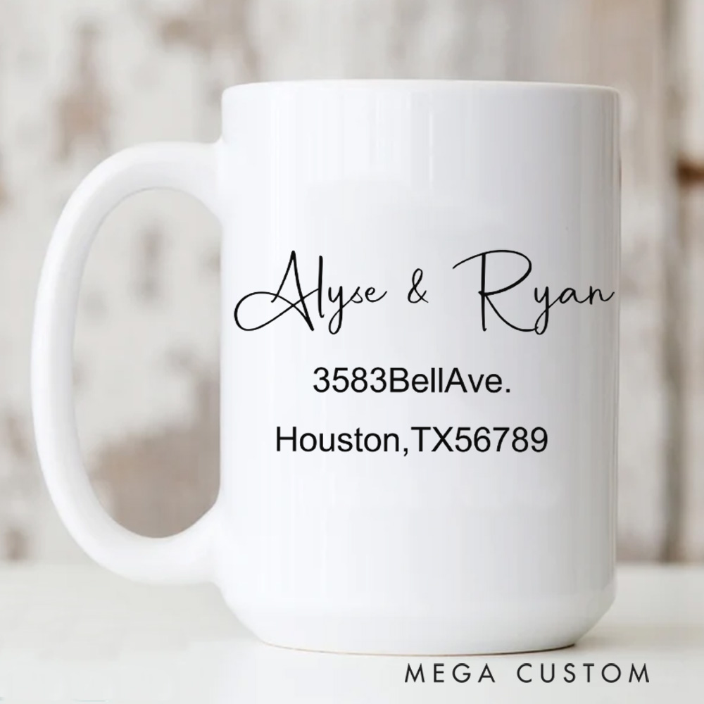 Personalized Ceramic Mug with Name Custom 11oz and 15oz Coffee Mug Housewarming Gift First Time Home Buyer Gift Realtor Closing Gift Home Gift