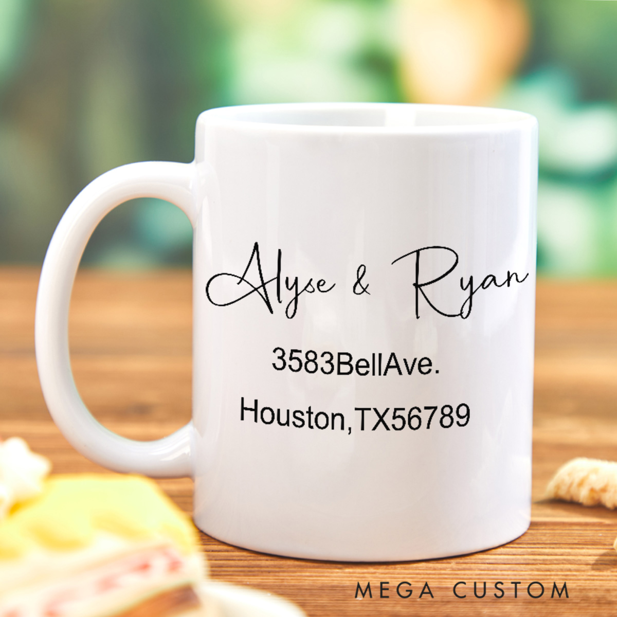 Personalized Ceramic Mug with Name Custom 11oz and 15oz Coffee Mug Housewarming Gift First Time Home Buyer Gift Realtor Closing Gift Home Gift
