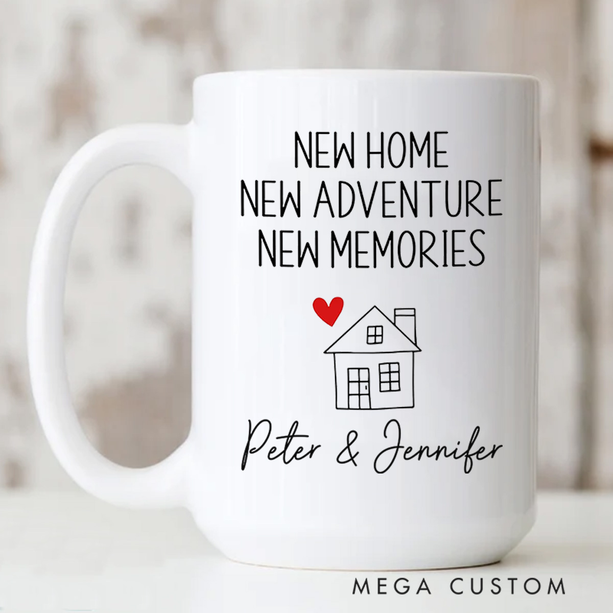 Personalized Mugs Custom Wedding Mugs Gift New Bride and Groom Husband and Wife Coffee Cup Housewarming Gift Newly Wed Gift for Couple New Home Gift